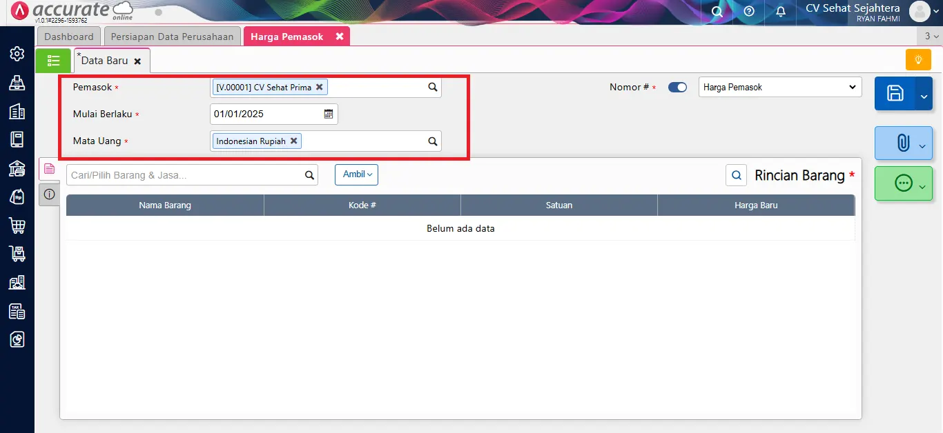 Cara membuat harga pemasok